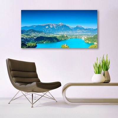 Quadro su tela Paesaggio del lago di montagna