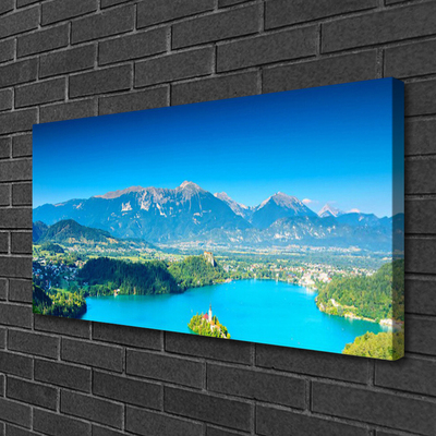 Quadro su tela Paesaggio del lago di montagna