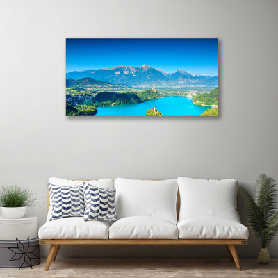 Quadro su tela Paesaggio del lago di montagna