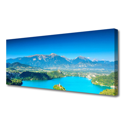 Quadro su tela Paesaggio del lago di montagna