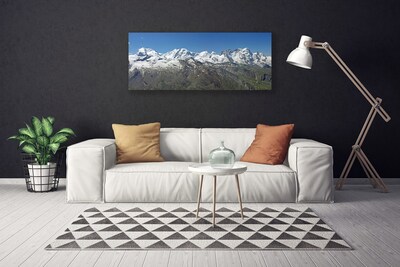 Quadro su tela Paesaggio di montagne di neve