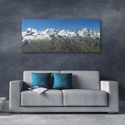 Quadro su tela Paesaggio di montagne di neve