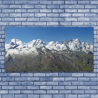 Quadro su tela Paesaggio di montagne di neve