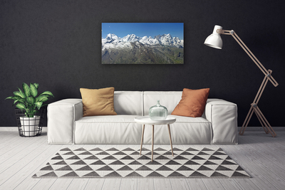 Quadro su tela Paesaggio di montagne di neve