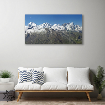 Quadro su tela Paesaggio di montagne di neve