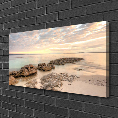 Quadro su tela Paesaggio della spiaggia del mare