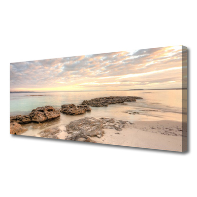 Quadro su tela Paesaggio della spiaggia del mare