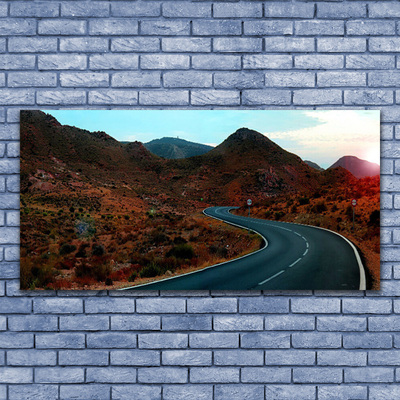 Foto quadro su tela Strada di montagna del deserto