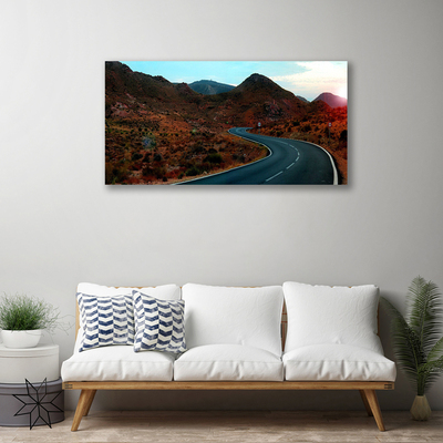 Foto quadro su tela Strada di montagna del deserto