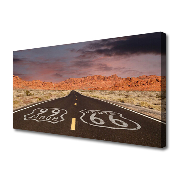 Quadro su tela Autostrada, strada del deserto