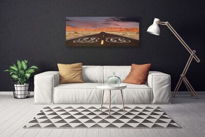 Quadro su tela Autostrada, strada del deserto