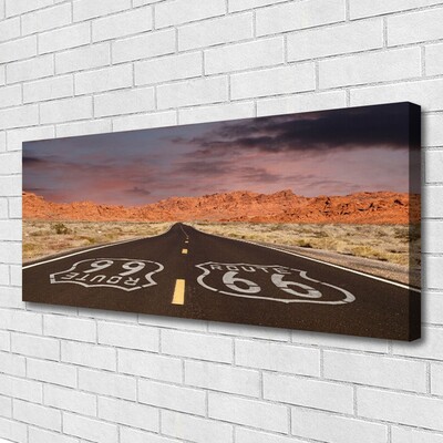 Quadro su tela Autostrada, strada del deserto