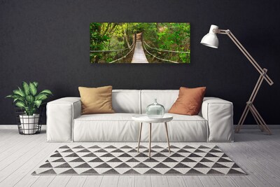 Quadro su tela Ponte della giungla della foresta tropicale