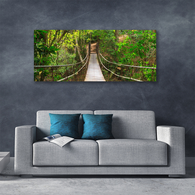 Quadro su tela Ponte della giungla della foresta tropicale