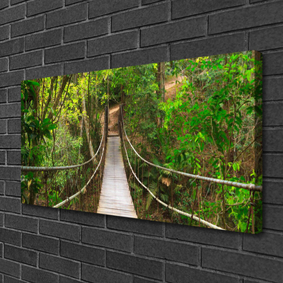 Quadro su tela Ponte della giungla della foresta tropicale