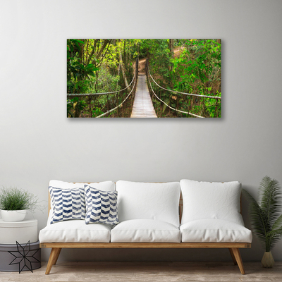 Quadro su tela Ponte della giungla della foresta tropicale