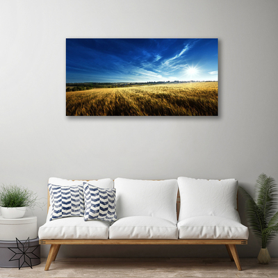 Quadro su tela Paesaggio del sole del campo di mais