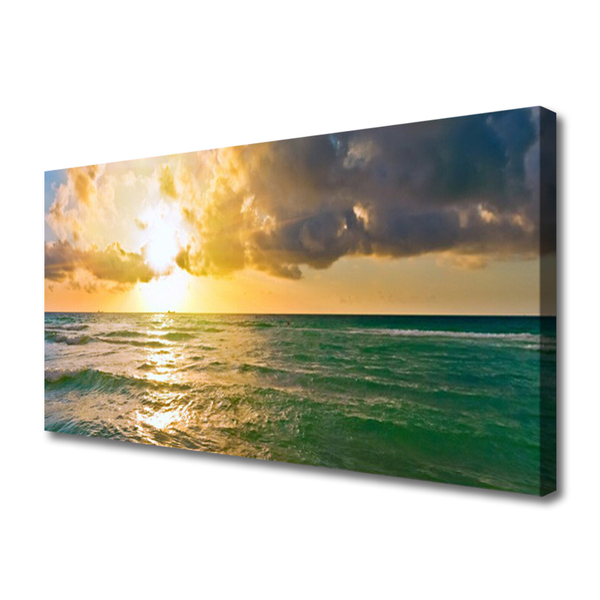 Quadro su tela Mare al tramonto