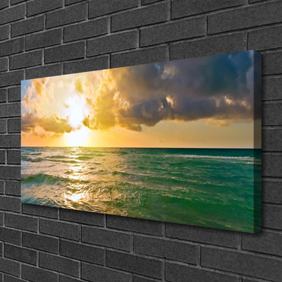 Quadro su tela Mare al tramonto