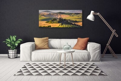 Quadro su tela Paesaggio dell'altopiano del Meadow Cottage