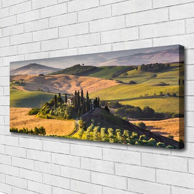 Quadro su tela Paesaggio dell'altopiano del Meadow Cottage