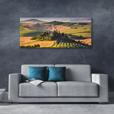 Quadro su tela Paesaggio dell'altopiano del Meadow Cottage