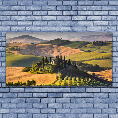 Quadro su tela Paesaggio dell'altopiano del Meadow Cottage