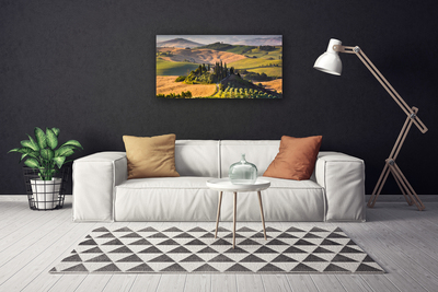 Quadro su tela Paesaggio dell'altopiano del Meadow Cottage