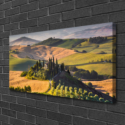 Quadro su tela Paesaggio dell'altopiano del Meadow Cottage