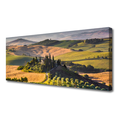 Quadro su tela Paesaggio dell'altopiano del Meadow Cottage