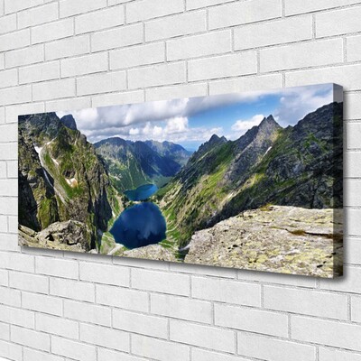 Quadro stampa su tela Montagne, la Valle del Lago Szczyty