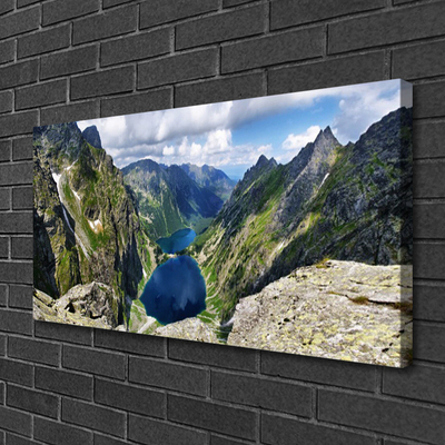 Quadro stampa su tela Montagne, la Valle del Lago Szczyty