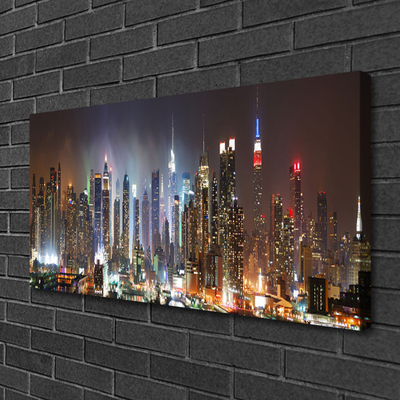 Quadro su tela Città della notte di New York