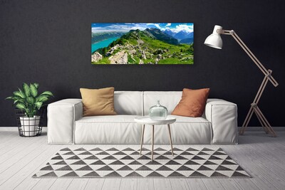 Quadro su tela Paesaggio della natura della montagna del prato