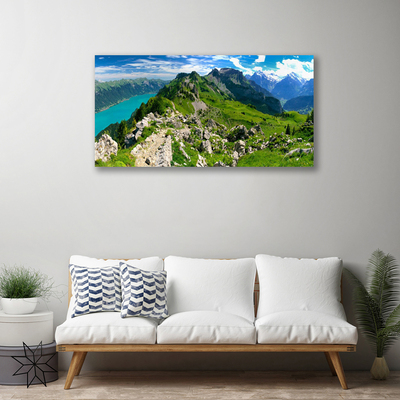 Quadro su tela Paesaggio della natura della montagna del prato