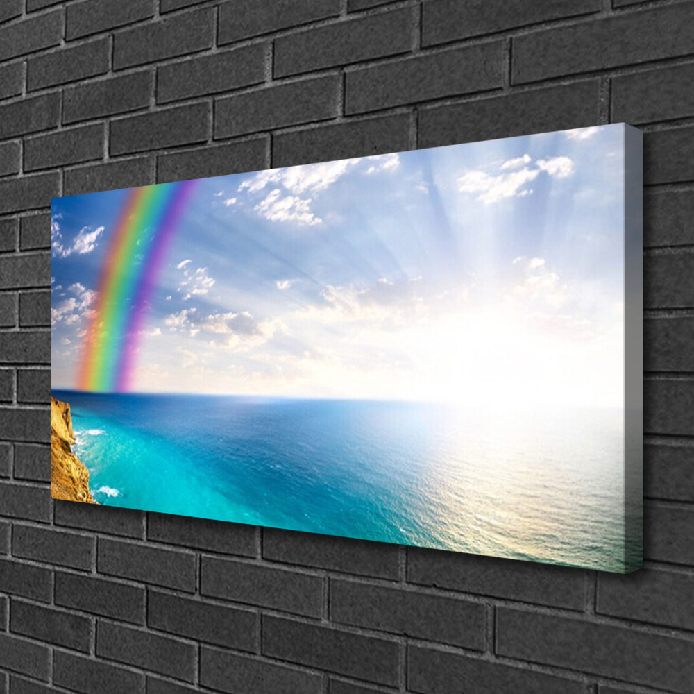 Quadro su Tela Matite che formano un arcobaleno colorato onda