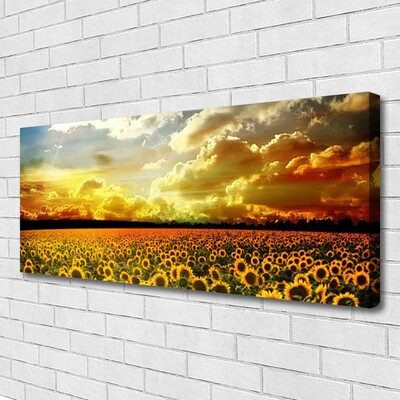 Quadro su tela Paesaggio del campo di girasole