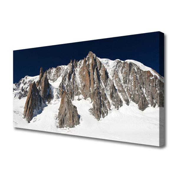 Quadro su tela Cime innevate