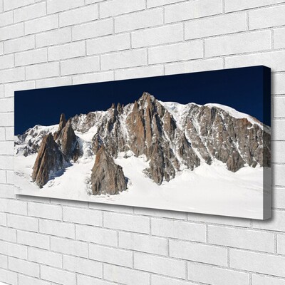 Quadro su tela Cime innevate