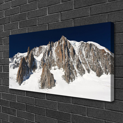 Quadro su tela Cime innevate