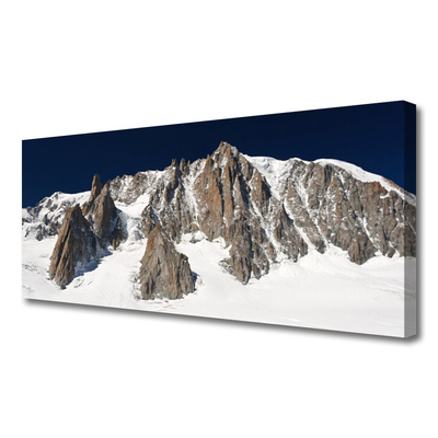 Quadro su tela Cime innevate