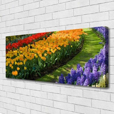 Quadro su tela Fiori del giardino dei tulipani