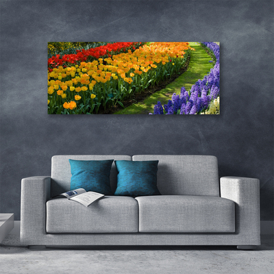 Quadro su tela Fiori del giardino dei tulipani