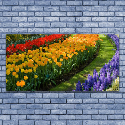 Quadro su tela Fiori del giardino dei tulipani