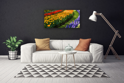 Quadro su tela Fiori del giardino dei tulipani