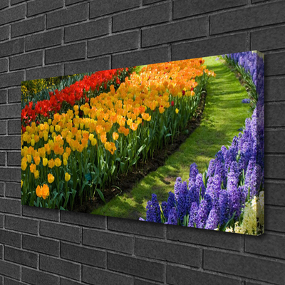 Quadro su tela Fiori del giardino dei tulipani