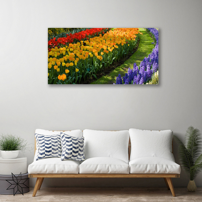 Quadro su tela Fiori del giardino dei tulipani