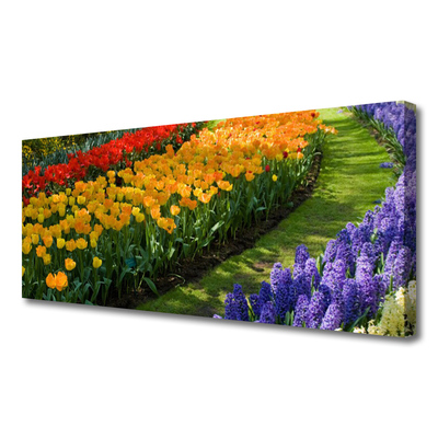 Quadro su tela Fiori del giardino dei tulipani