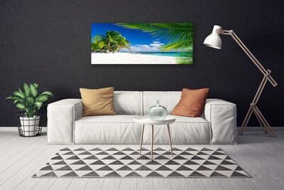 Quadro su tela Spiaggia tropicale con vista sul mare