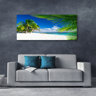 Quadro su tela Spiaggia tropicale con vista sul mare